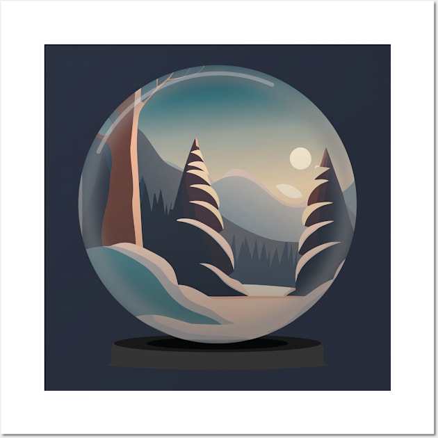 Winter on Sphere Wall Art by Night'sShop